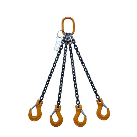 Chain Sling, 3/8, G80, Sling Hook, 18Ft